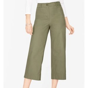 Talbots Wide Leg Crop Chino in color Sagebrush